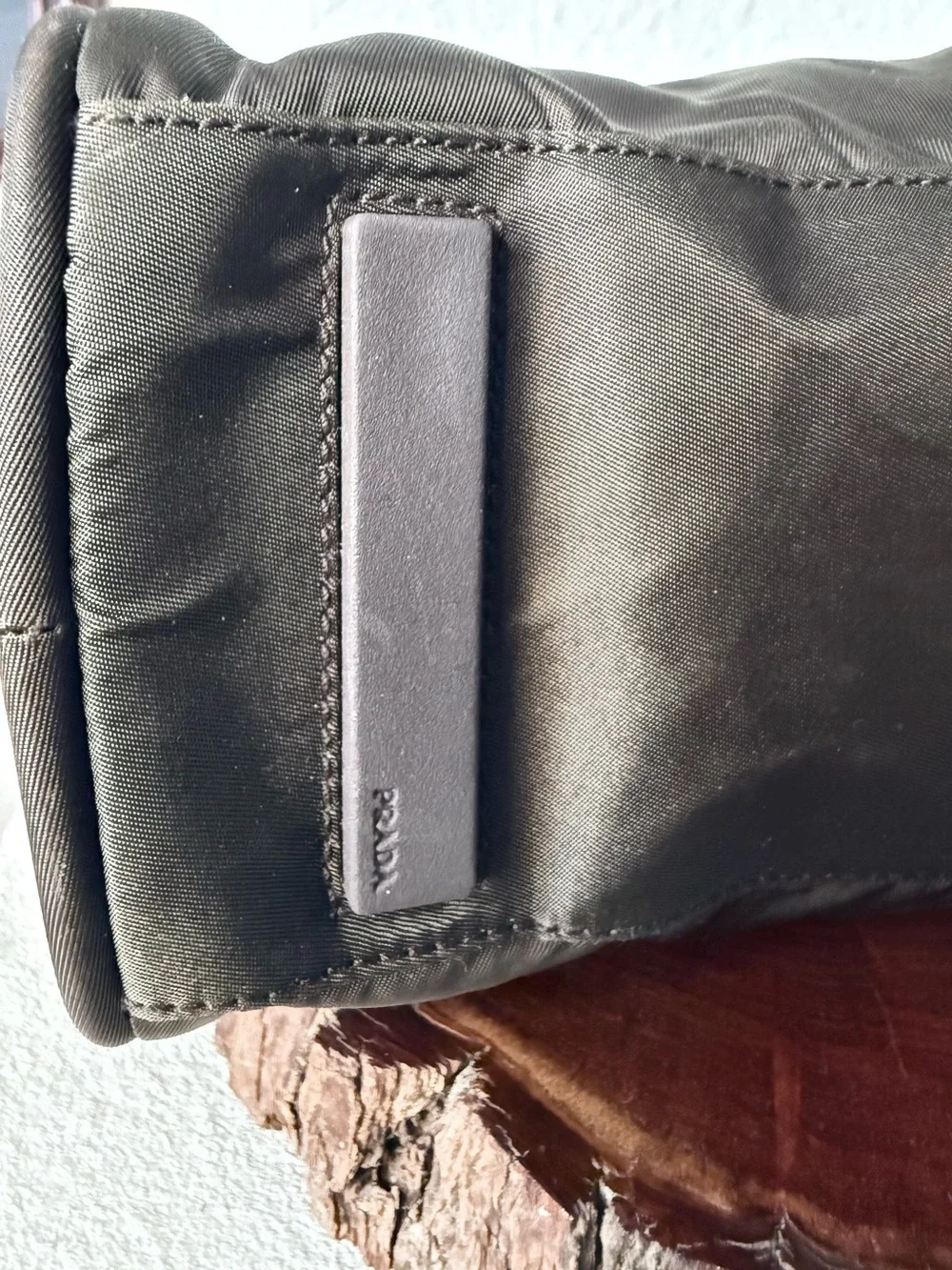 Prada  Nylon Satchel with Gold Hardware